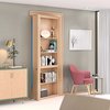 Invisidoor Red Oak Flush Mount 36 in. x 80 in. Unfinished Assembled Bookcase Door ID.BC36.RO